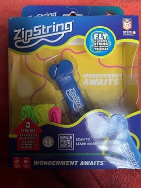 Kids Loop String Flyer - Blue with Neon Green & Pink Strings